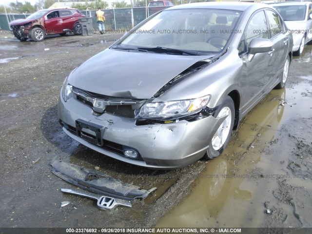 JHMFA36228S009525 - 2008 HONDA CIVIC HYBRID BROWN photo 6