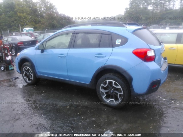 JF2GPABC9HH242596 - 2017 SUBARU CROSSTREK PREMIUM BLUE photo 3