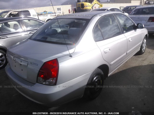 KMHDN46D26U257873 - 2006 HYUNDAI ELANTRA GLS/GT/LIMITED SILVER photo 4