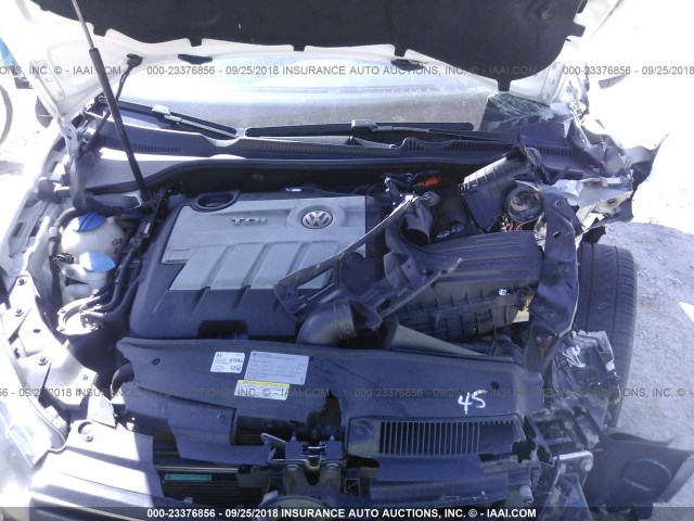 WVWNM7AJ9CW058314 - 2012 VOLKSWAGEN GOLF WHITE photo 10