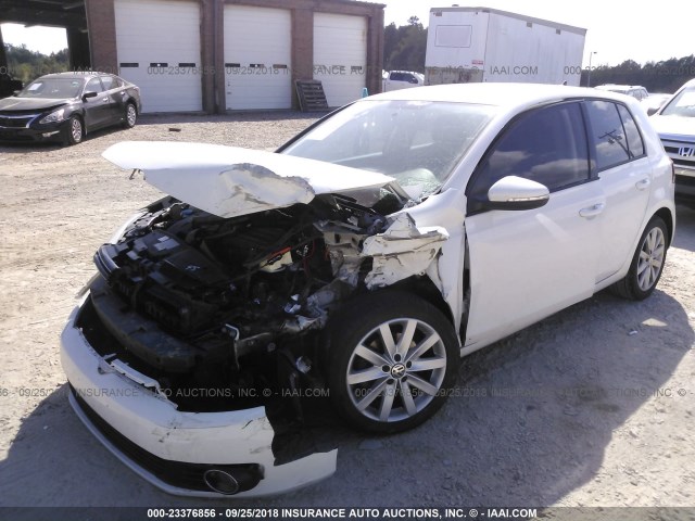 WVWNM7AJ9CW058314 - 2012 VOLKSWAGEN GOLF WHITE photo 2