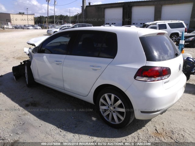 WVWNM7AJ9CW058314 - 2012 VOLKSWAGEN GOLF WHITE photo 3
