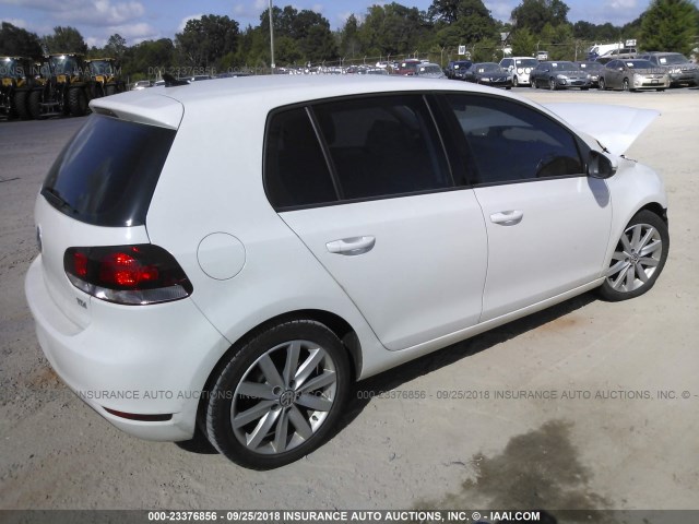 WVWNM7AJ9CW058314 - 2012 VOLKSWAGEN GOLF WHITE photo 4