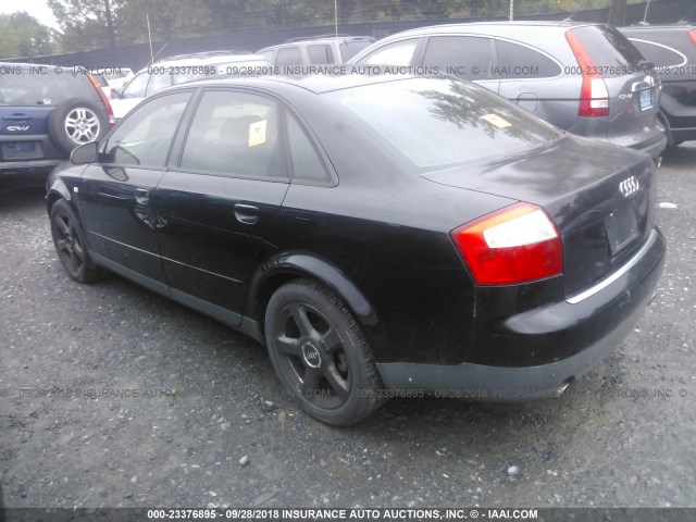 WAULC68E43A115851 - 2003 AUDI A4 1.8T QUATTRO BLACK photo 3