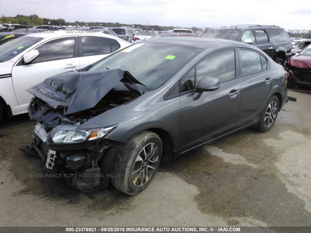 2HGFB2F99DH515698 - 2013 HONDA CIVIC EXL 银色 照片 2