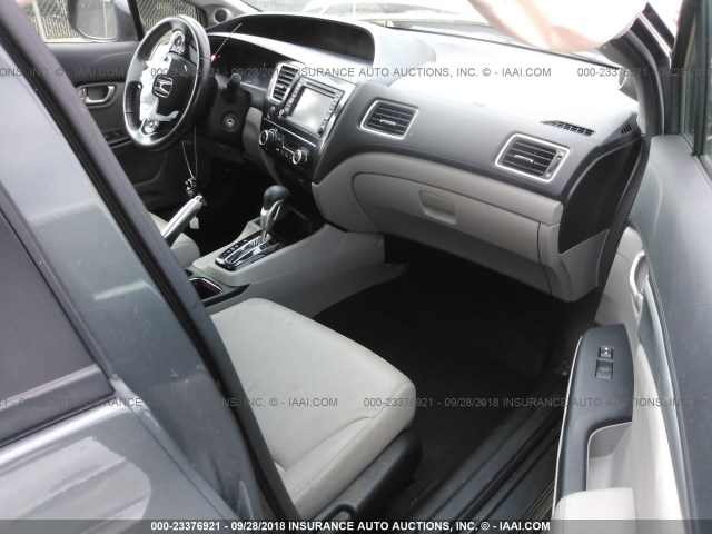 2HGFB2F99DH515698 - 2013 HONDA CIVIC EXL 银色 照片 5