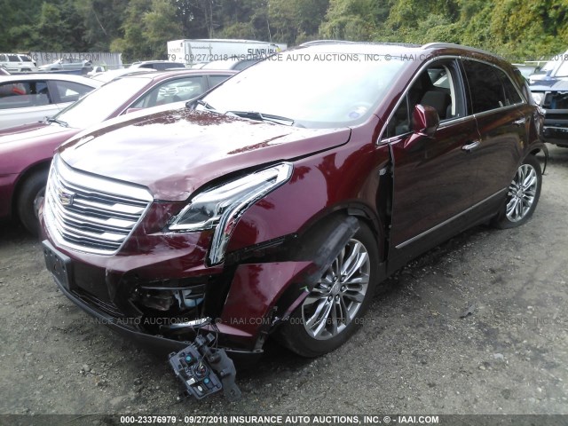 1GYKNERS9HZ100790 - 2017 CADILLAC XT5 PREMIUM LUXURY RED photo 2