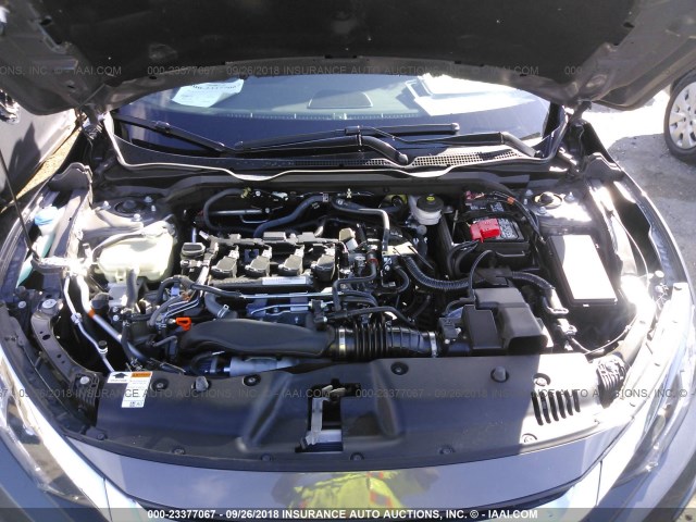 2HGFC3B73JH352663 - 2018 HONDA CIVIC EXL GRAY photo 10