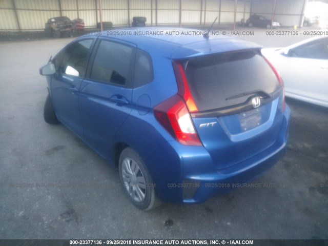 JHMGK5H57HS007709 - 2017 HONDA FIT LX BLUE photo 3