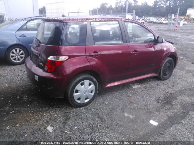 JTKKT624565003578 - 2006 TOYOTA SCION XA მუქწითელი ფოტო 4