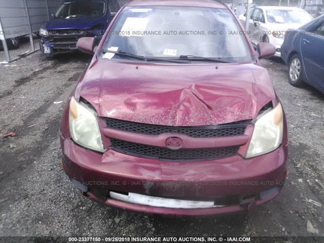 JTKKT624565003578 - 2006 TOYOTA SCION XA მუქწითელი ფოტო 6