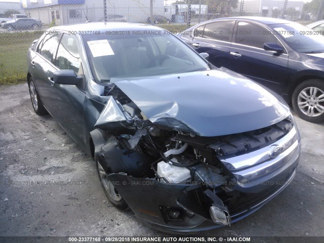 3FAHP0HA3CR372860 - 2012 FORD FUSION SE BLUE photo 6