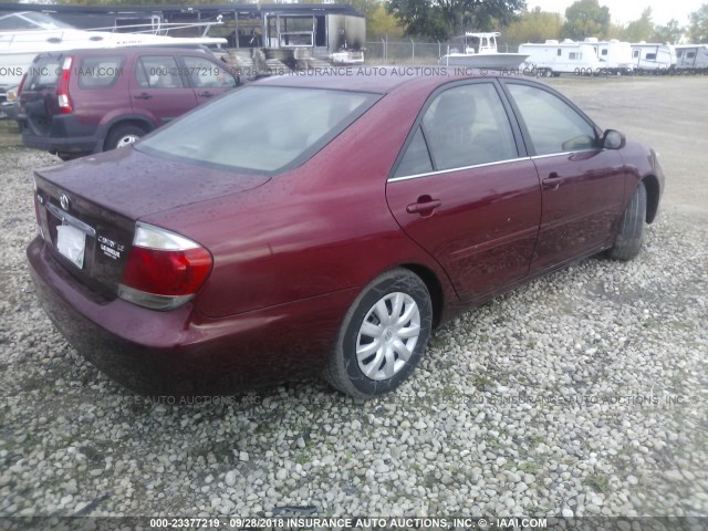 4T1BE32K75U098580 - 2005 TOYOTA CAMRY LE/XLE/SE Қызыл фото 4