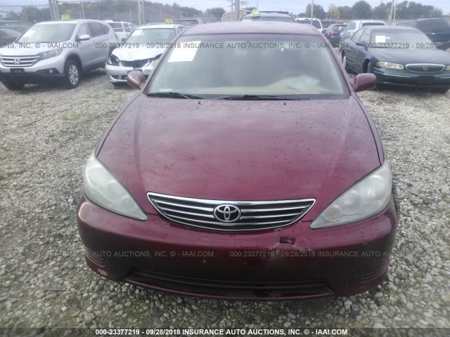 4T1BE32K75U098580 - 2005 TOYOTA CAMRY LE/XLE/SE Қызыл фото 6