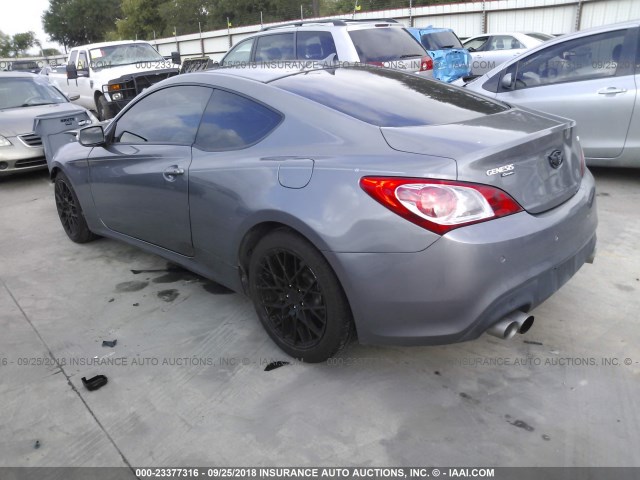 KMHHU6KH4BU042918 - 2011 HYUNDAI GENESIS COUPE 3.8L GRAY photo 3