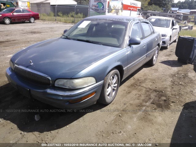 1G4CW54K214135913 - 2001 BUICK PARK AVENUE  BLUE photo 2