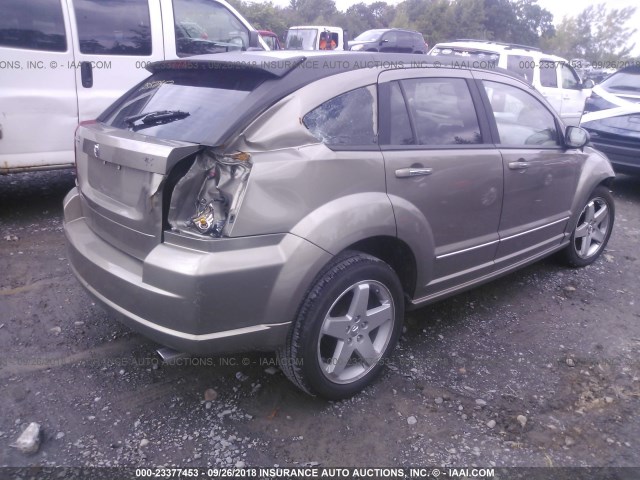 1B3HB78KX7D271860 - 2007 DODGE CALIBER R/T GOLD photo 4