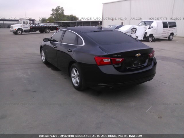1G1ZB5ST8HF239142 - 2017 CHEVROLET MALIBU LS შავი ფოტო 3