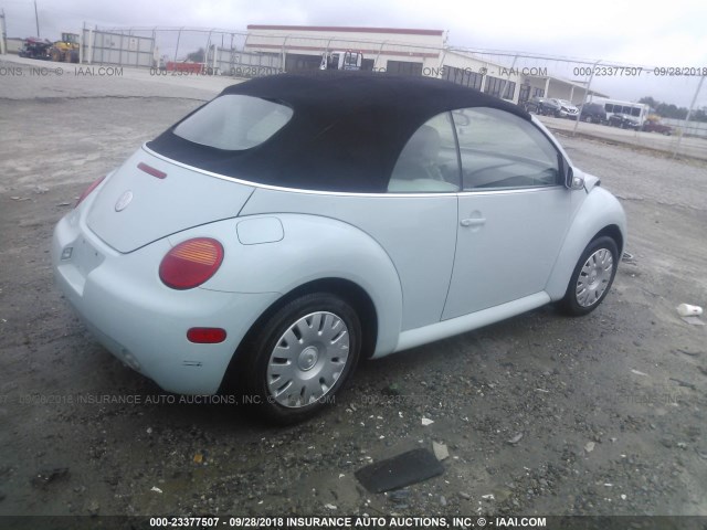 3VWBM31Y45M367486 - 2005 VOLKSWAGEN NEW BEETLE GL 浅蓝色 照片 4