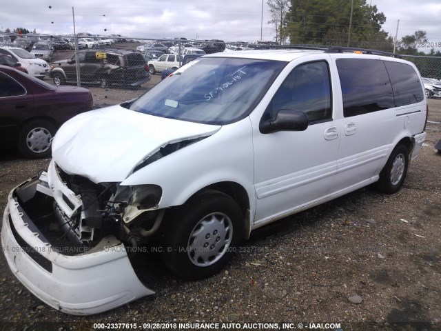 1GHDX03E1YD253640 - 2000 OLDSMOBILE SILHOUETTE WHITE photo 2