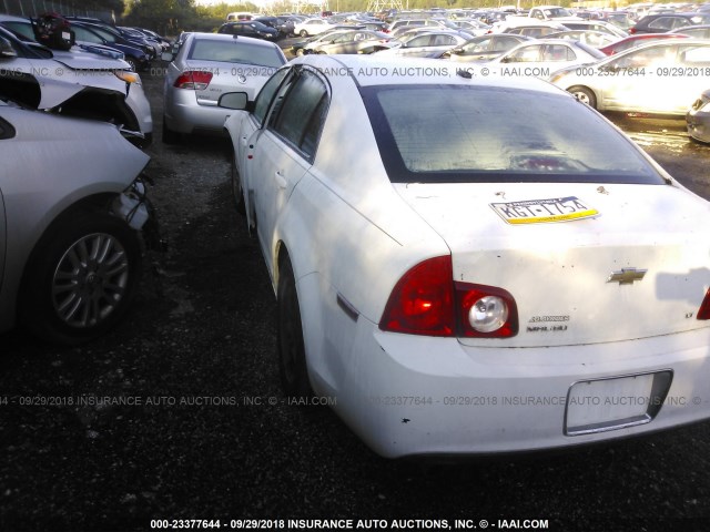 1G1ZH57B39F127395 - 2009 CHEVROLET MALIBU 1LT WHITE photo 3