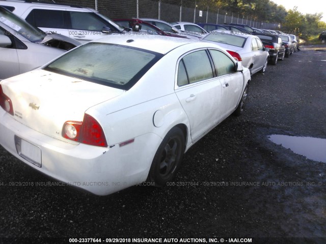 1G1ZH57B39F127395 - 2009 CHEVROLET MALIBU 1LT WHITE photo 4