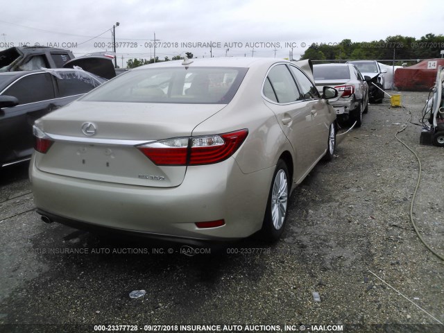 JTHBK1GG8E2112762 - 2014 LEXUS ES 350 GOLD photo 4