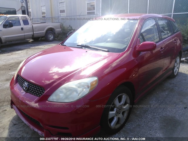 2T1KR32E23C001153 - 2003 TOYOTA COROLLA MATRIX XR RED photo 2