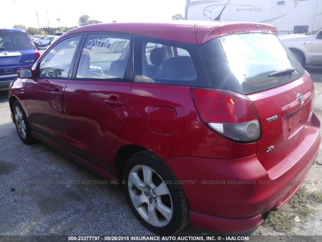 2T1KR32E23C001153 - 2003 TOYOTA COROLLA MATRIX XR RED photo 3