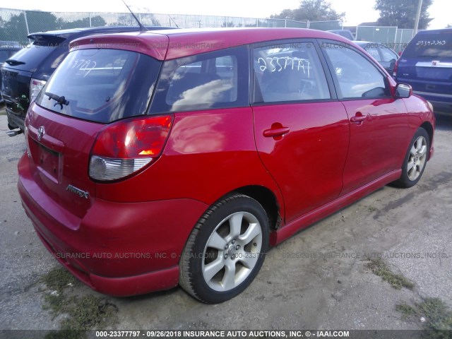 2T1KR32E23C001153 - 2003 TOYOTA COROLLA MATRIX XR RED photo 4