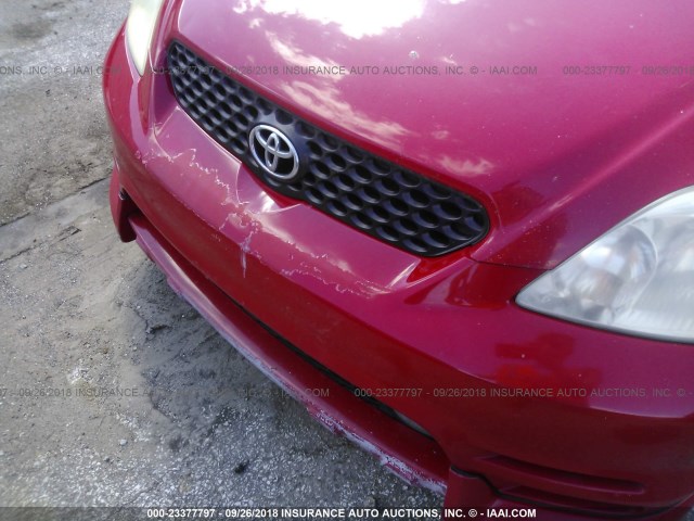 2T1KR32E23C001153 - 2003 TOYOTA COROLLA MATRIX XR RED photo 6
