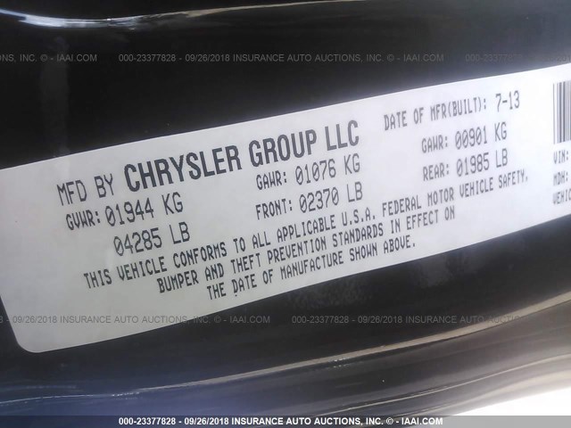 1C3CDFBH3DD329348 - 2013 DODGE DART SXT 黑色 照片 9