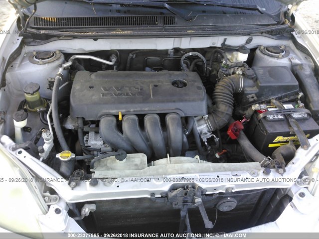 2T1KR32E95C335828 - 2005 TOYOTA COROLLA MATRIX XR SILVER photo 10