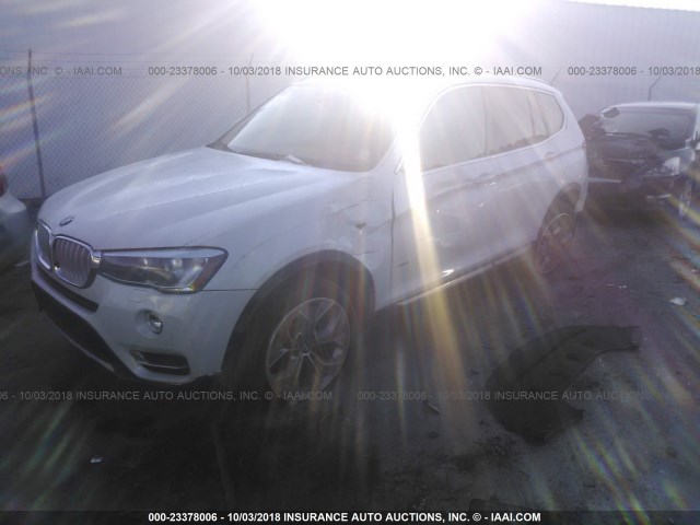 5UXWX9C56F0D48414 - 2015 BMW X3 XDRIVE28I WHITE photo 2