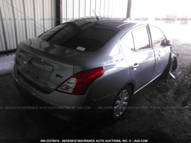 3N1CN7AP5CL838196 - 2012 NISSAN VERSA S/SV/SL SILVER photo 4