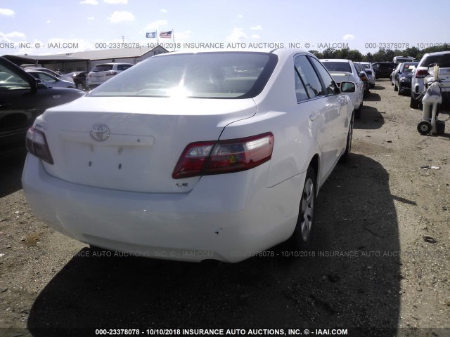 4T1BE46K98U758803 - 2008 TOYOTA CAMRY CE/LE/XLE/SE WHITE photo 4