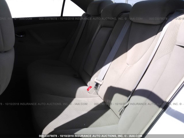 4T1BE46K98U758803 - 2008 TOYOTA CAMRY CE/LE/XLE/SE WHITE photo 8