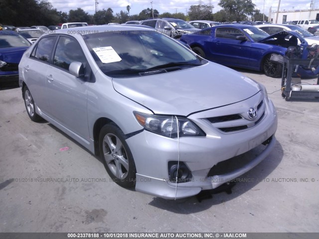 2T1BU4EE2DC095634 - 2013 TOYOTA COROLLA S/LE SILVER photo 1