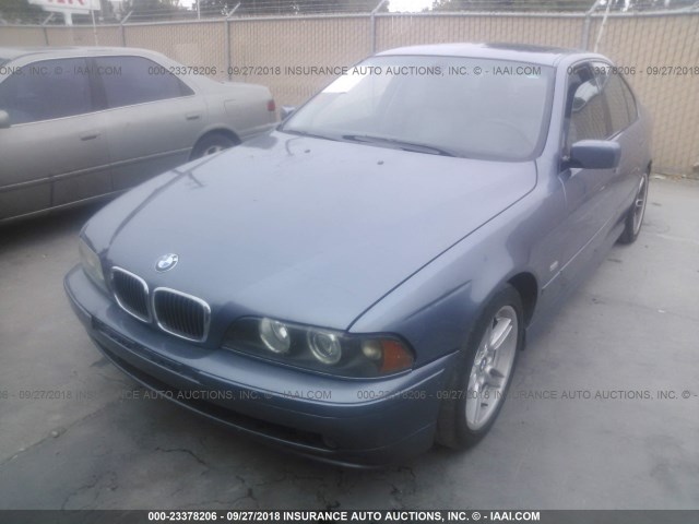 WBADN63492GN86094 - 2002 BMW 540 I AUTOMATIC BLUE photo 2