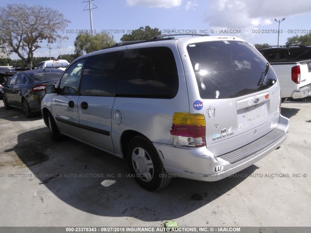 2FMZA51423BA02821 - 2003 FORD WINDSTAR LX SILVER photo 3