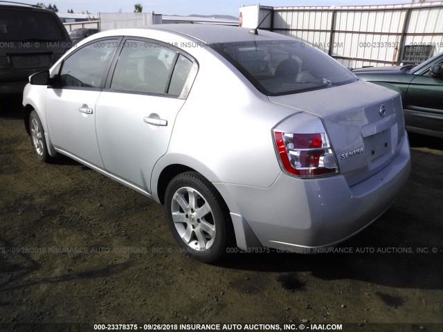 3N1AB61E38L709213 - 2008 NISSAN SENTRA 2.0/2.0S/2.0SL SILVER photo 3