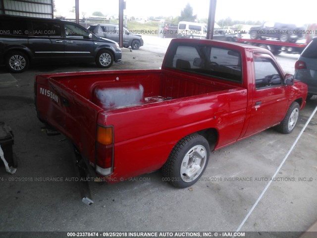 1N6SD11S9SC396821 - 1995 NISSAN TRUCK E/XE RED photo 4