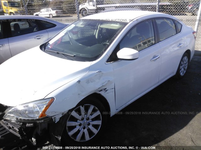 3N1AB7AP5FL679796 - 2015 NISSAN SENTRA S/SV/SR/SL WHITE photo 2