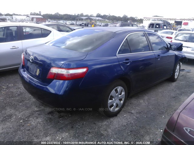 4T1BE46K98U259161 - 2008 TOYOTA CAMRY CE/LE/XLE/SE BLUE photo 4