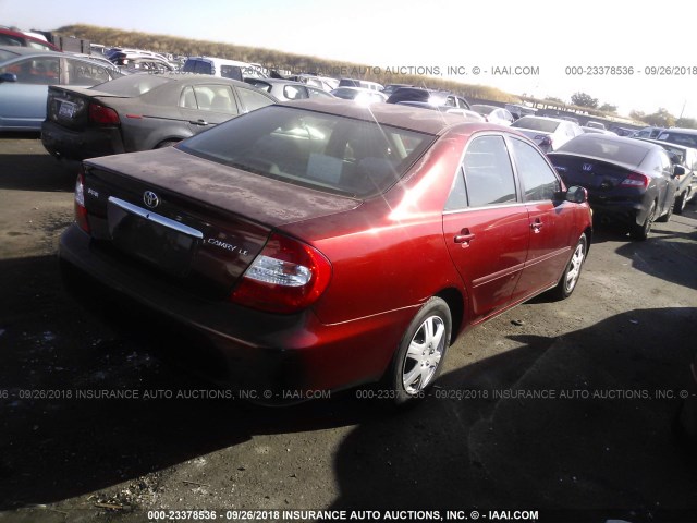 4T1BE30K63U178680 - 2003 TOYOTA CAMRY LE/XLE/SE Марун фото 4