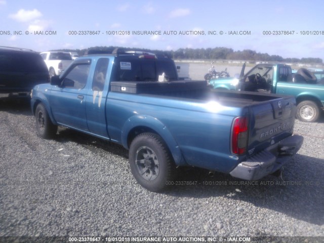 1N6DD26T84C413255 - 2004 NISSAN FRONTIER KING CAB XE BLUE photo 3