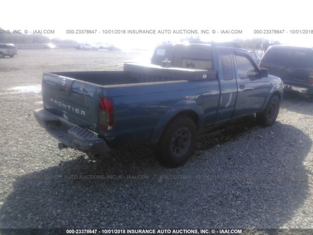 1N6DD26T84C413255 - 2004 NISSAN FRONTIER KING CAB XE BLUE photo 4