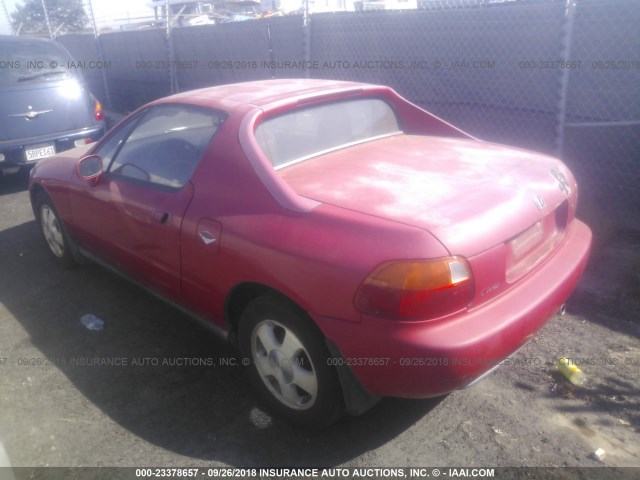 JHMEH6266PS000391 - 1993 HONDA CIVIC DEL SOL SI RED photo 3