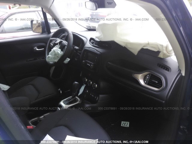 ZACCJBBB0HPG57620 - 2017 JEEP RENEGADE LATITUDE BLUE photo 5