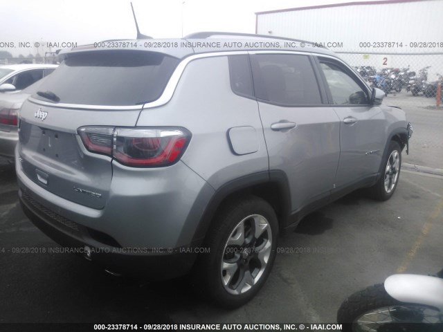3C4NJDCB0JT442319 - 2018 JEEP COMPASS LIMITED SILVER photo 4